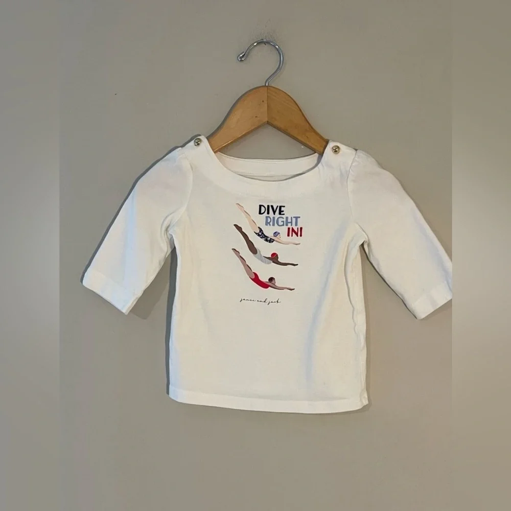 $8 ADD ON Janie and‎ Jack top 18-24 months tee swim diving summer long-sleeve